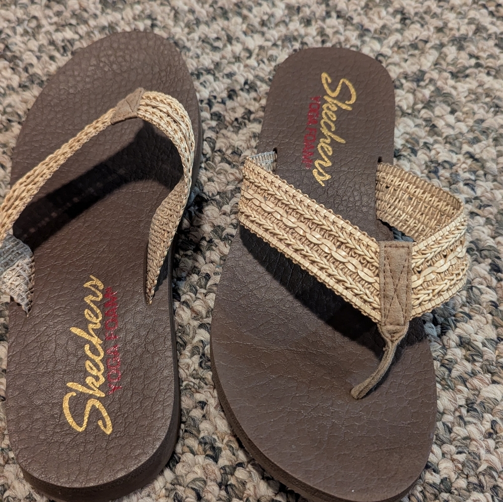 Skechers sandals flip flops ladies women 91/2